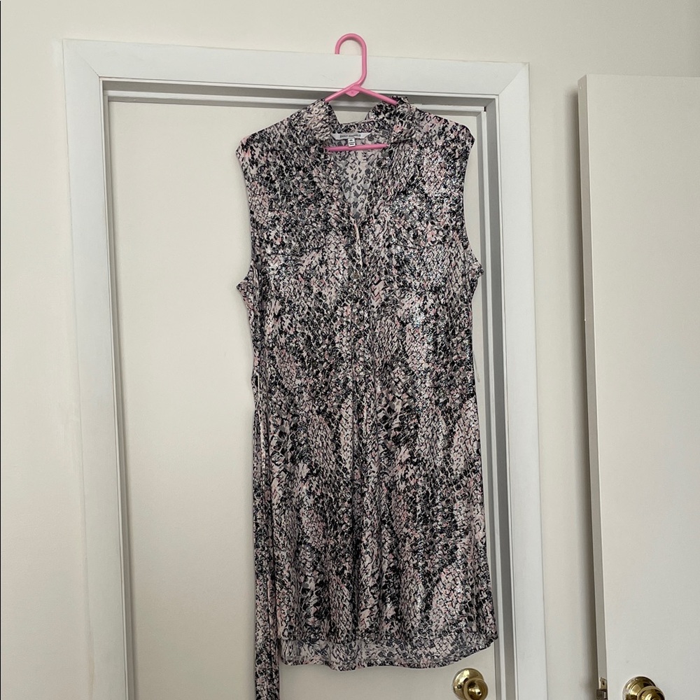 Sleeveless Patterned Dress